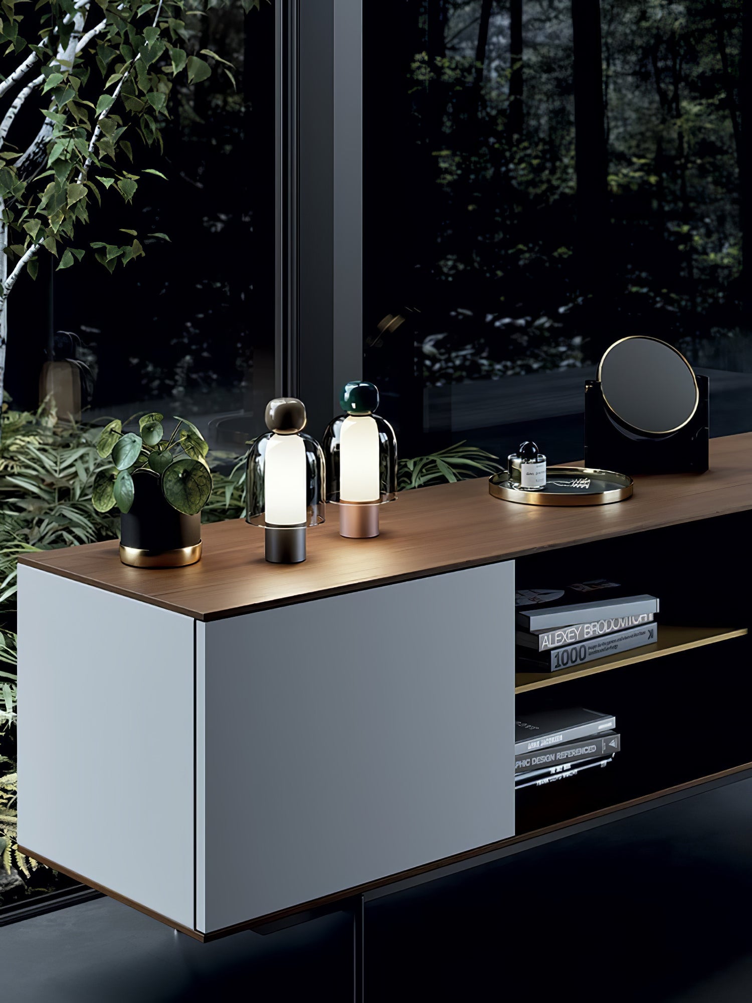 Lumina Joy Table Lamp | Metal & Glass | Blue, Pink, Green, Brown