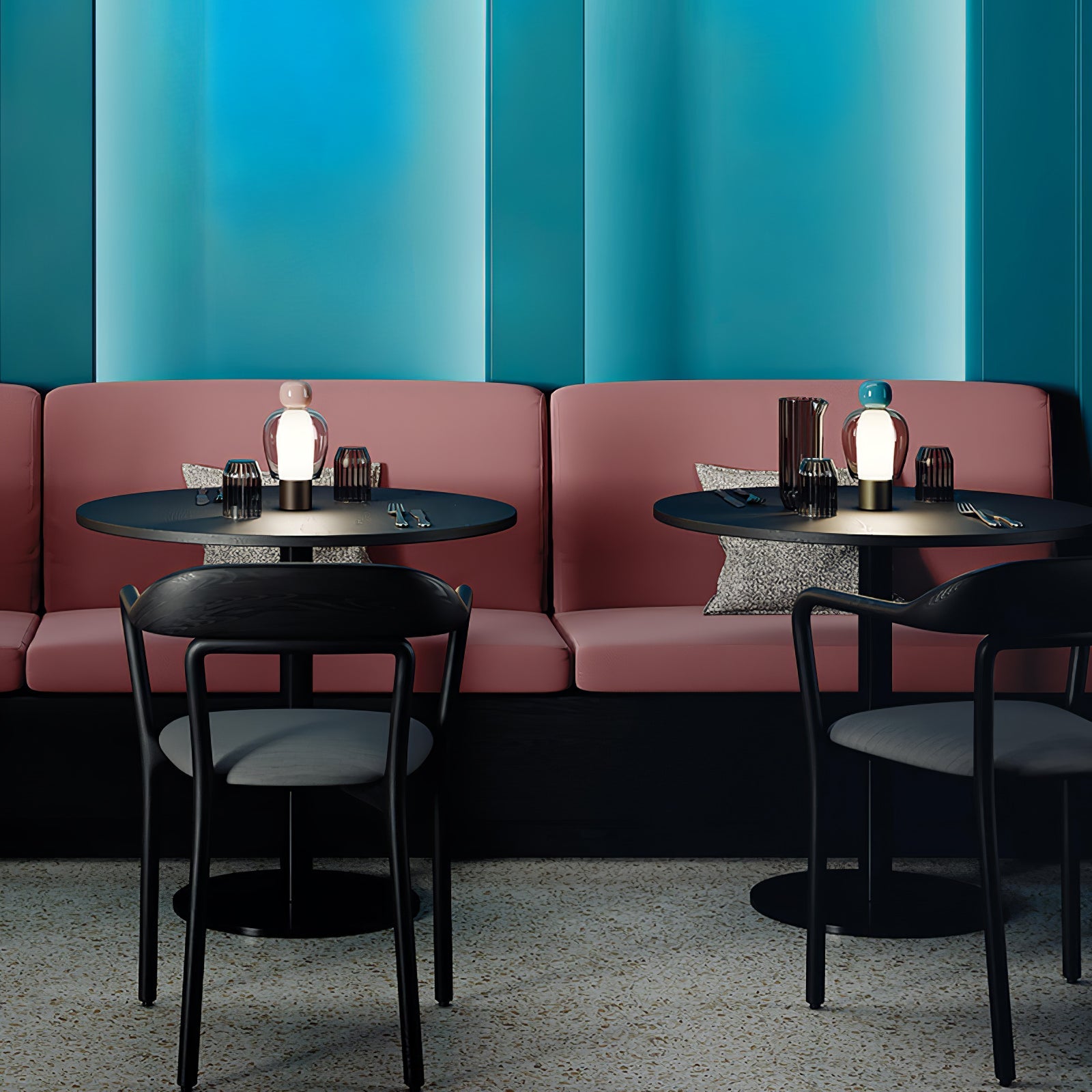 Lumina Joy Table Lamp | Metal & Glass | Blue, Pink, Green, Brown