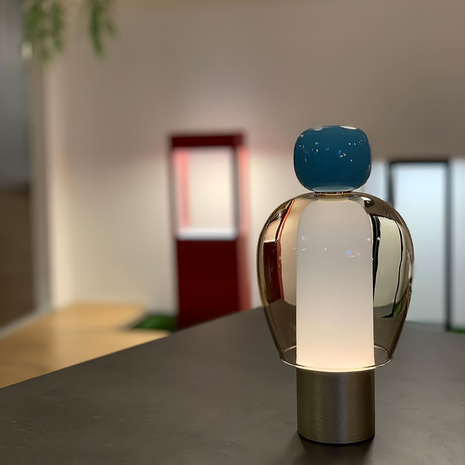 Lumina Joy Table Lamp | Metal & Glass | Blue, Pink, Green, Brown