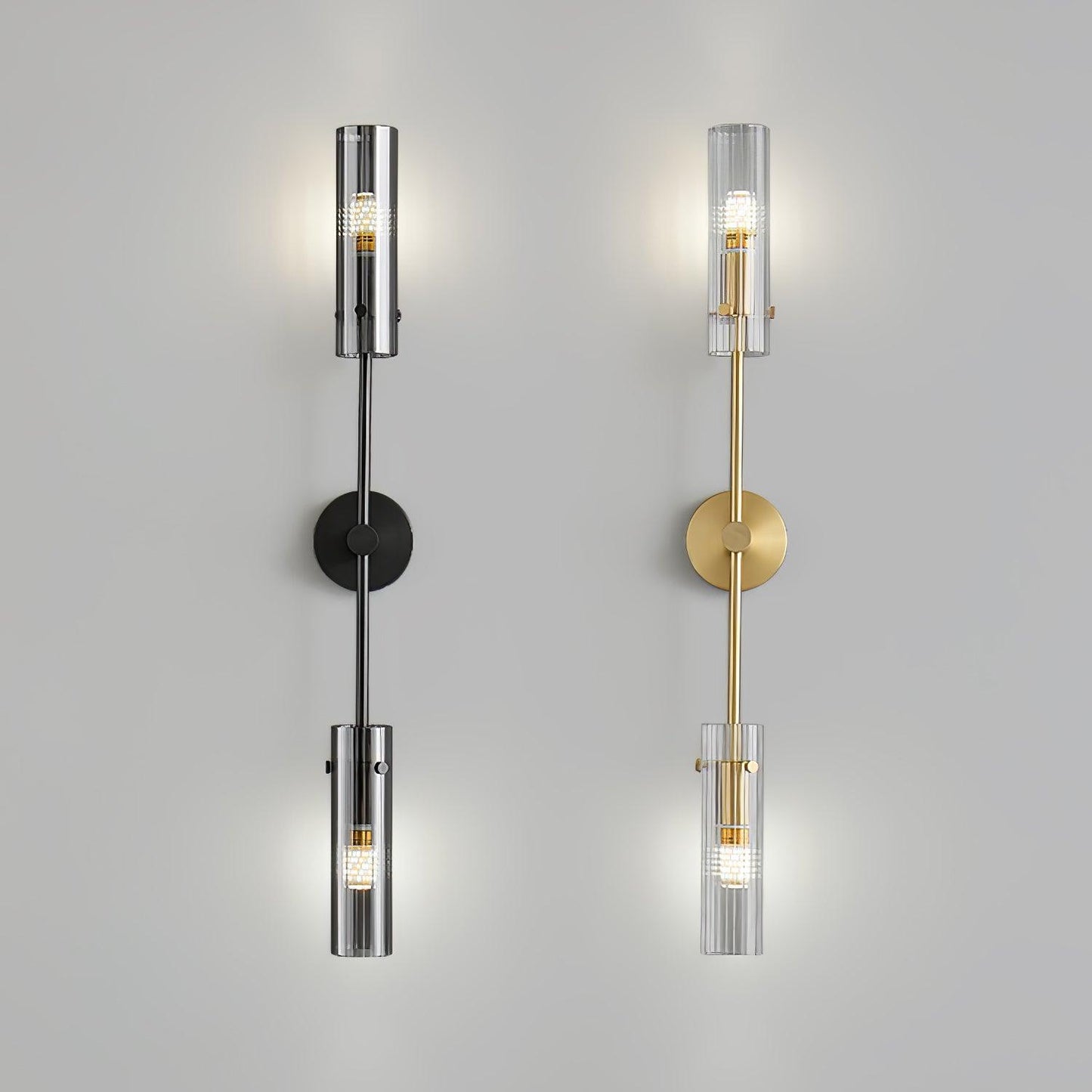 Eclat Vertica Wall Lamp | Brass & Glass | G9