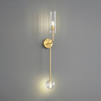 Eclat Vertica Wall Lamp | Brass & Glass | G9