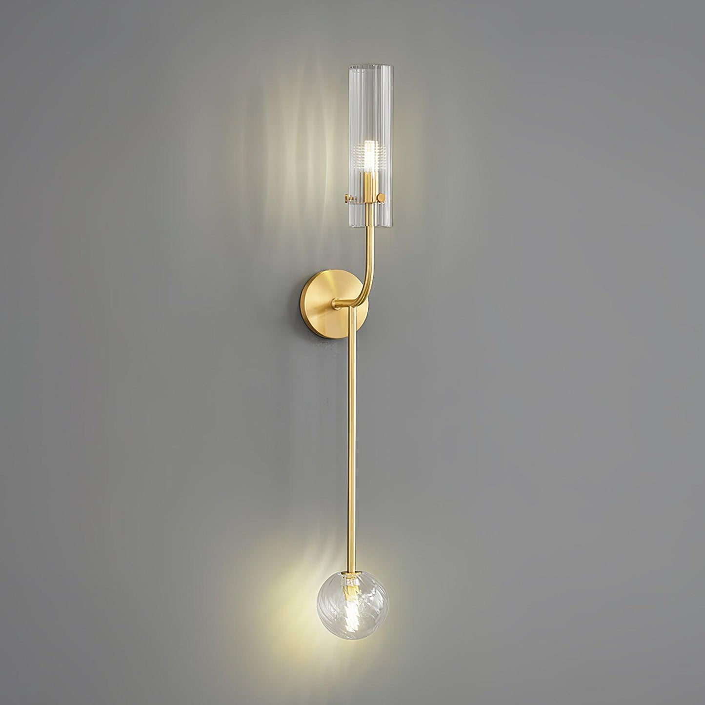 Eclat Vertica Wall Lamp | Brass & Glass | G9
