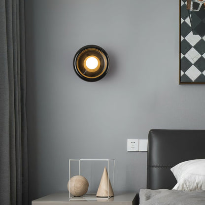 Eclipse Jade Wall Sconce | Natural Jade, Marble, Metal, Glass | Green, White, Beige, Black, White