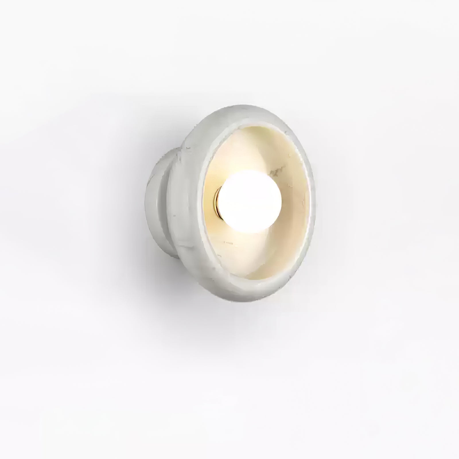 Eclipse Jade Wall Sconce | Natural Jade, Marble, Metal, Glass | Green, White, Beige, Black, White
