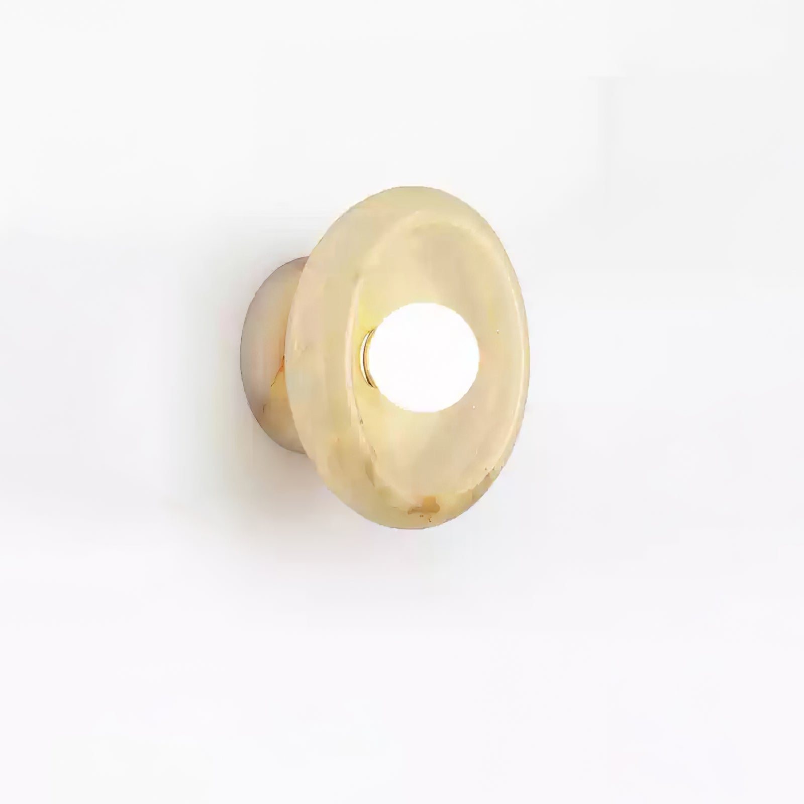 Eclipse Jade Wall Sconce | Natural Jade, Marble, Metal, Glass | Green, White, Beige, Black, White
