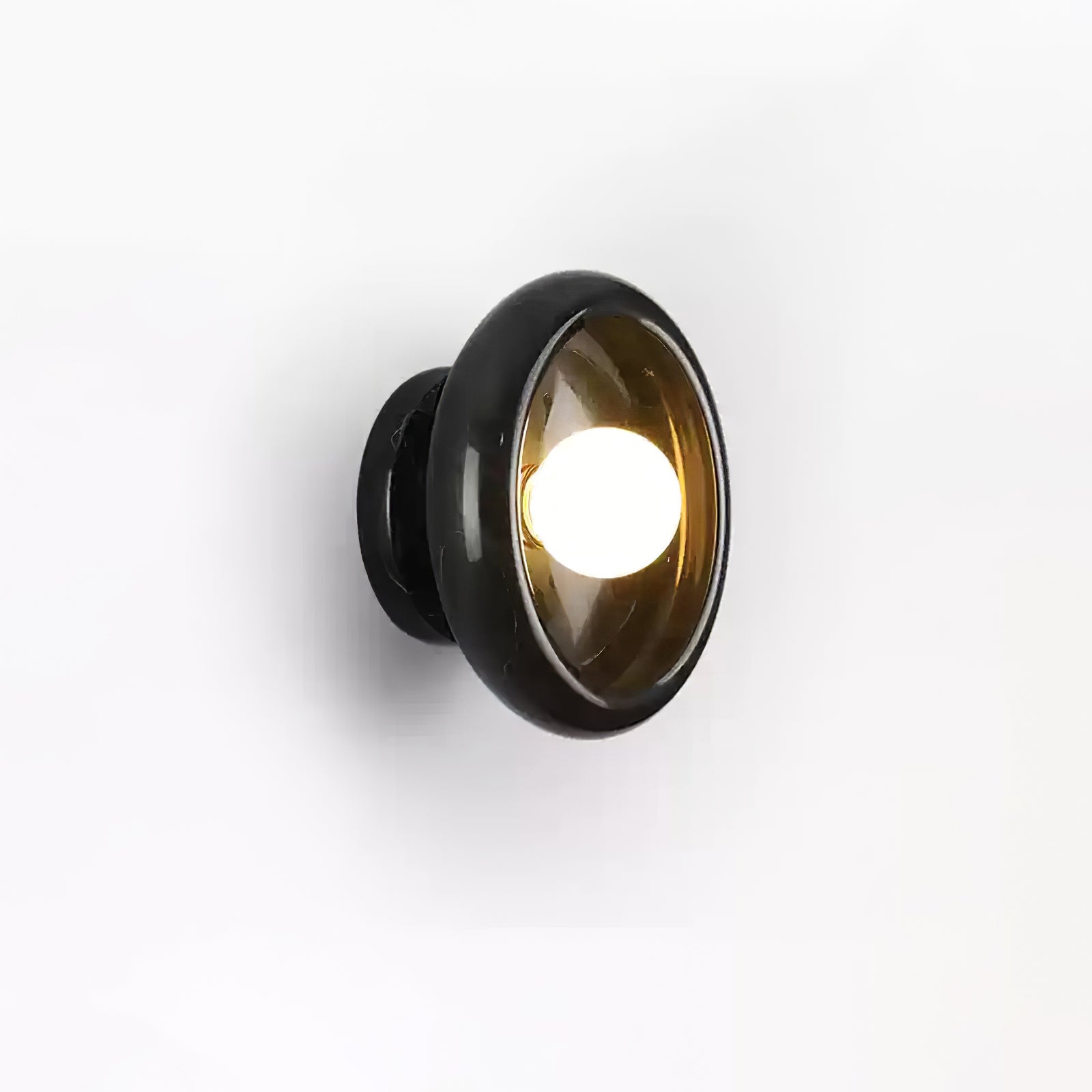 Eclipse Jade Wall Sconce | Natural Jade, Marble, Metal, Glass | Green, White, Beige, Black, White