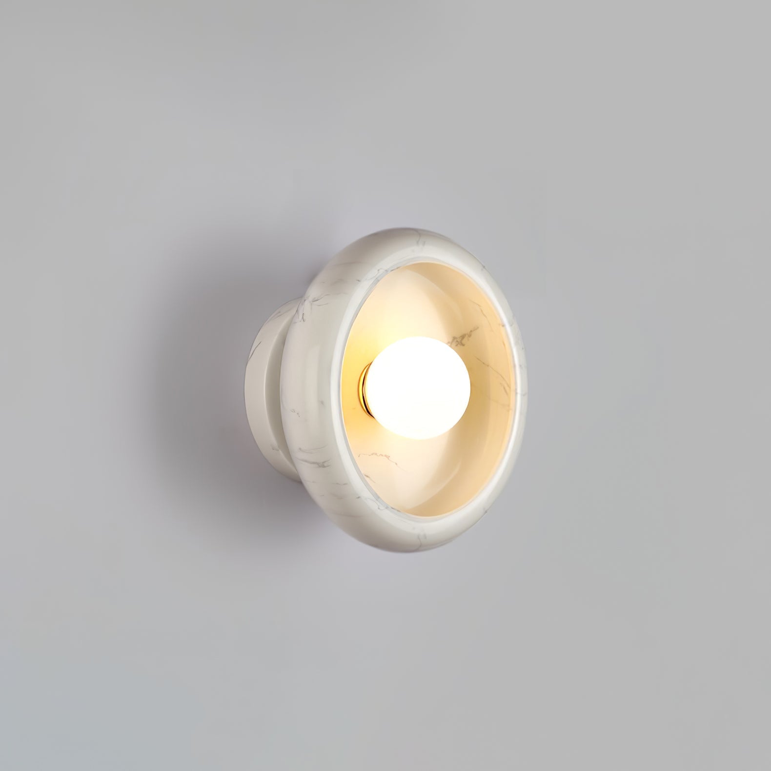 Eclipse Jade Wall Sconce | Natural Jade, Marble, Metal, Glass | Green, White, Beige, Black, White