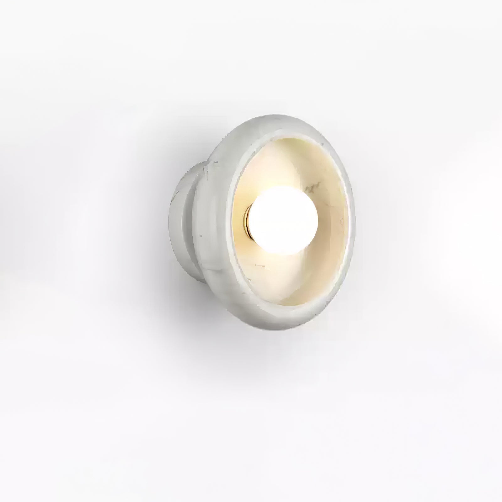 Eclipse Jade Wall Sconce | Natural Jade, Marble, Metal, Glass | Green, White, Beige, Black, White