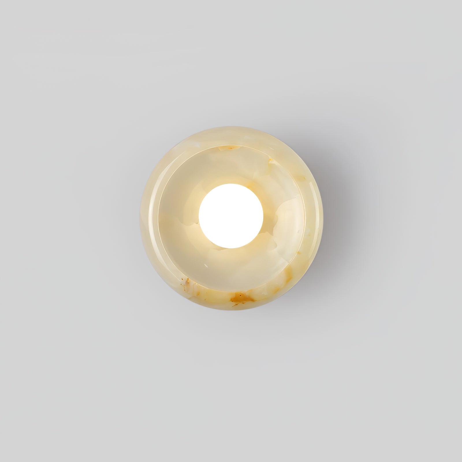 Eclipse Jade Wall Sconce | Natural Jade, Marble, Metal, Glass | Green, White, Beige, Black, White
