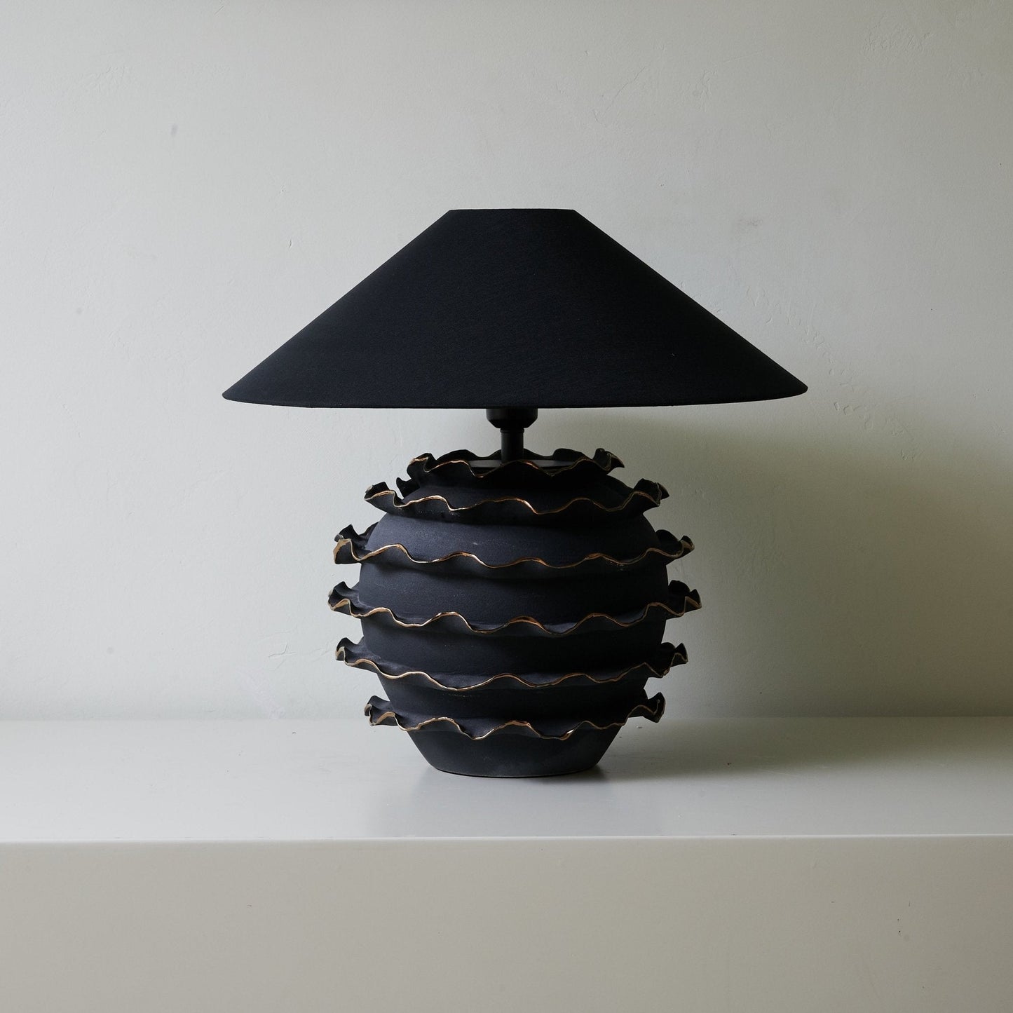 Eclipse Table Lamp | Ceramic Base | Black Shade