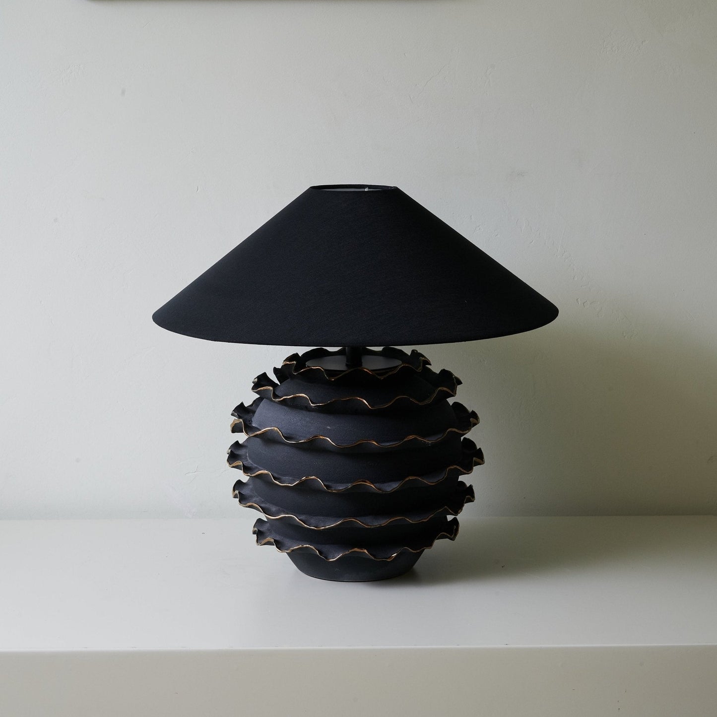 Eclipse Table Lamp | Ceramic Base | Black Shade