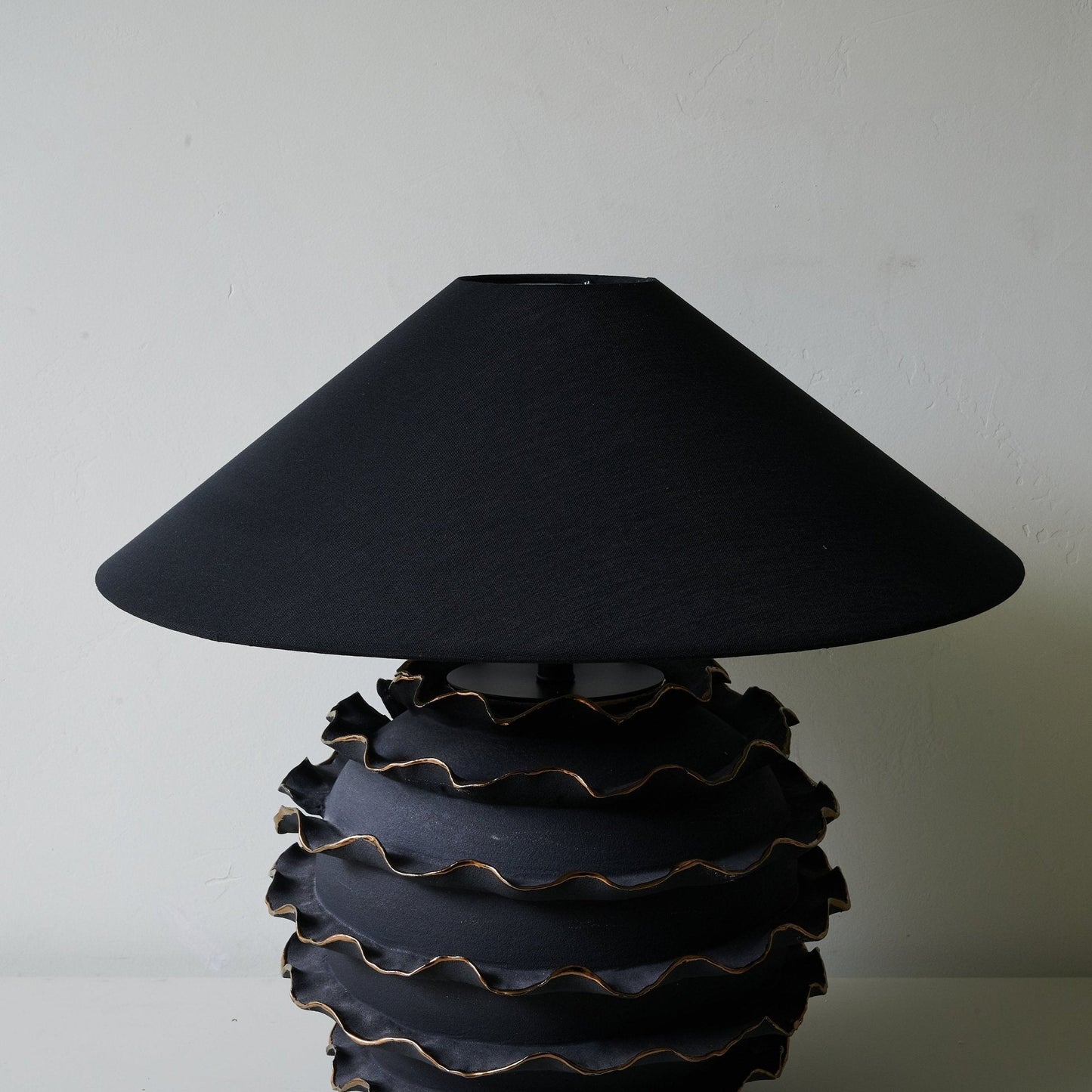 Eclipse Table Lamp | Ceramic Base | Black Shade