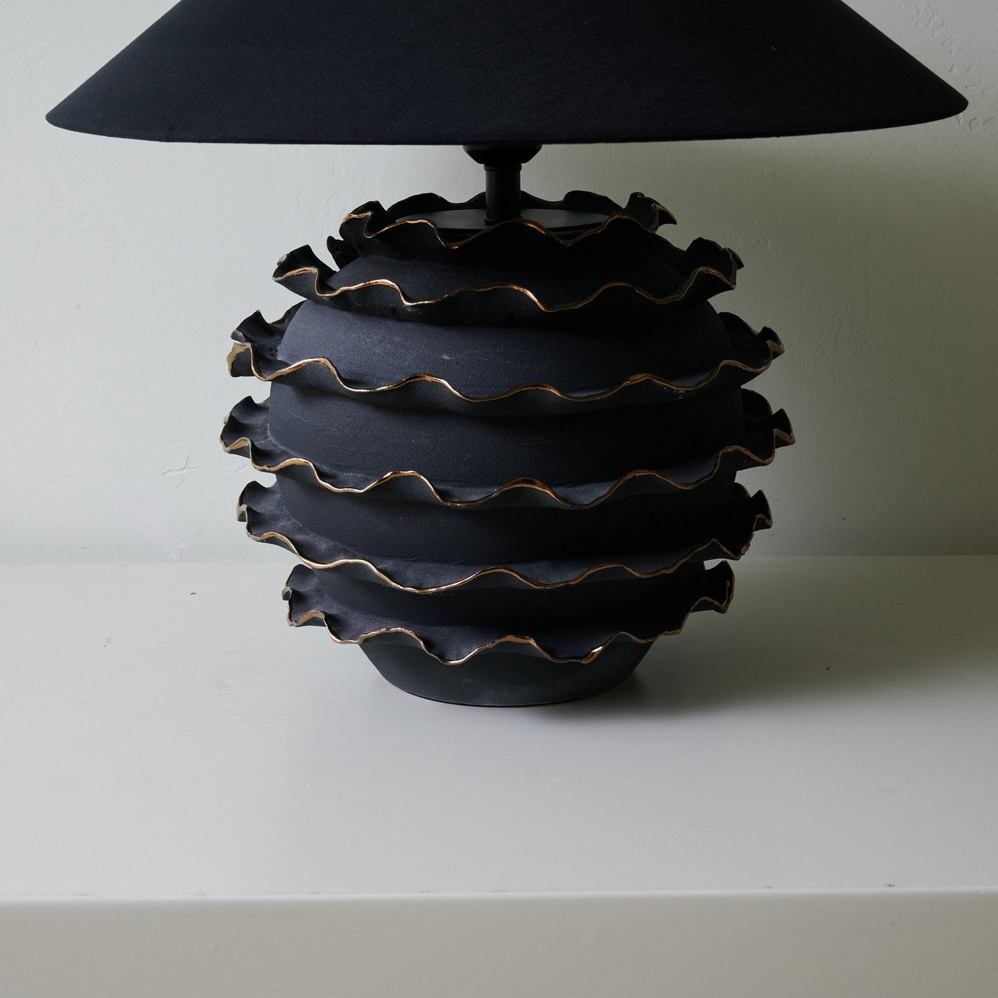 Eclipse Table Lamp | Ceramic Base | Black Shade