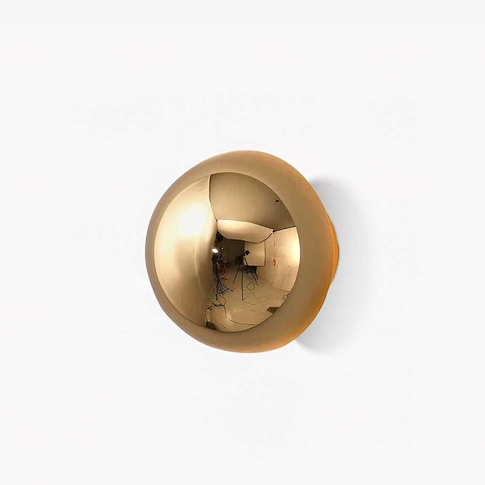 Aurum Sphere Wall Sconce | Glossy Gold Metal | Set of 2