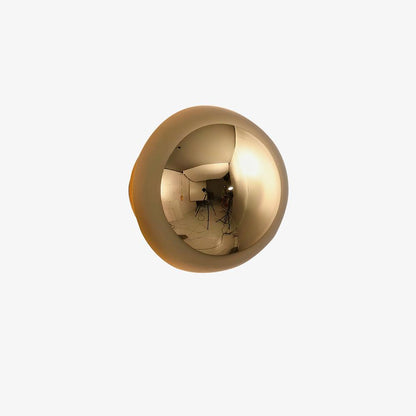 Aurum Sphere Wall Sconce | Glossy Gold Metal | Set of 2