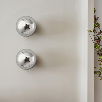 Aurum Sphere Wall Sconce | Glossy Gold Metal | Set of 2