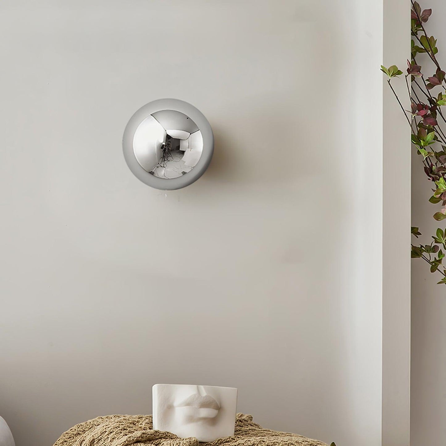 Aurum Sphere Wall Sconce | Glossy Gold Metal | Set of 2