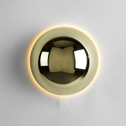 Aurum Sphere Wall Sconce | Glossy Gold Metal | Set of 2