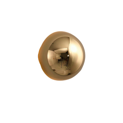 Aurum Sphere Wall Sconce | Glossy Gold Metal | Set of 2