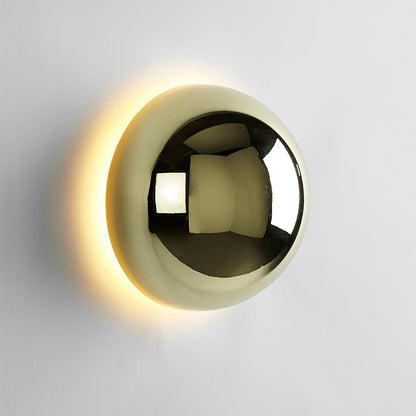 Aurum Sphere Wall Sconce | Glossy Gold Metal | Set of 2