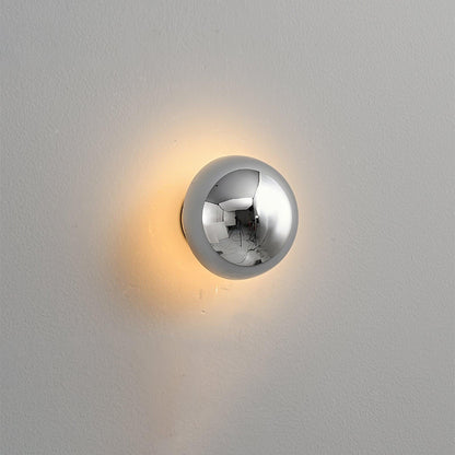 Aurum Sphere Wall Sconce | Glossy Gold Metal | Set of 2