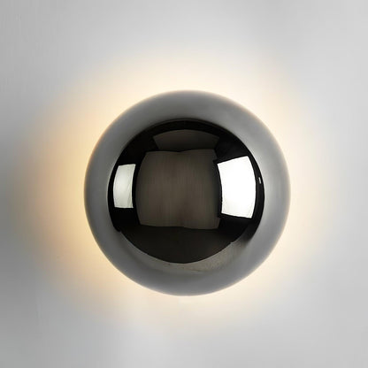 Aurum Sphere Wall Sconce | Glossy Gold Metal | Set of 2