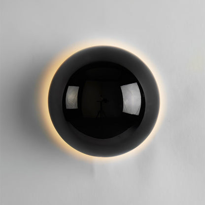Aurum Sphere Wall Sconce | Glossy Gold Metal | Set of 2