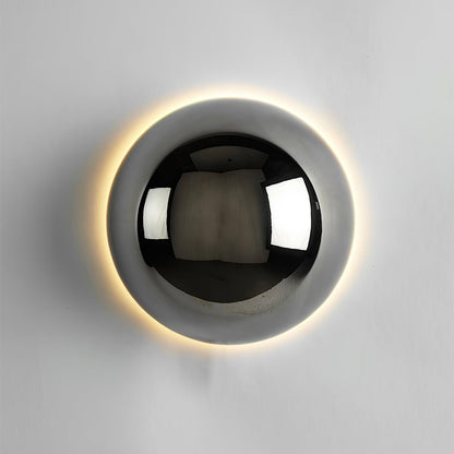 Aurum Sphere Wall Sconce | Glossy Gold Metal | Set of 2