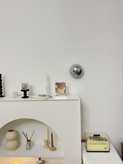Aurum Sphere Wall Sconce | Glossy Gold Metal | Set of 2
