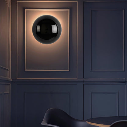 Aurum Sphere Wall Sconce | Glossy Gold Metal | Set of 2