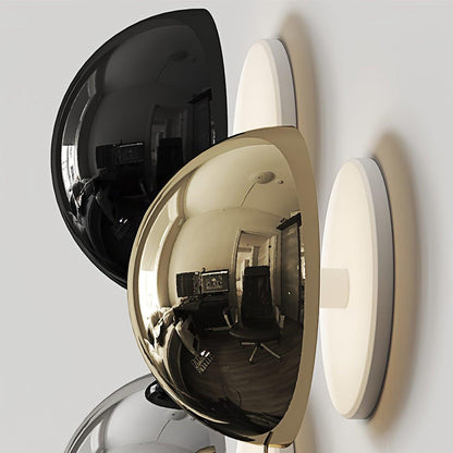 Aurum Sphere Wall Sconce | Glossy Gold Metal | Set of 2