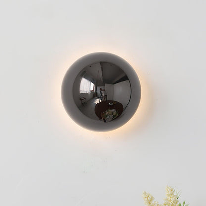 Aurum Sphere Wall Sconce | Glossy Gold Metal | Set of 2