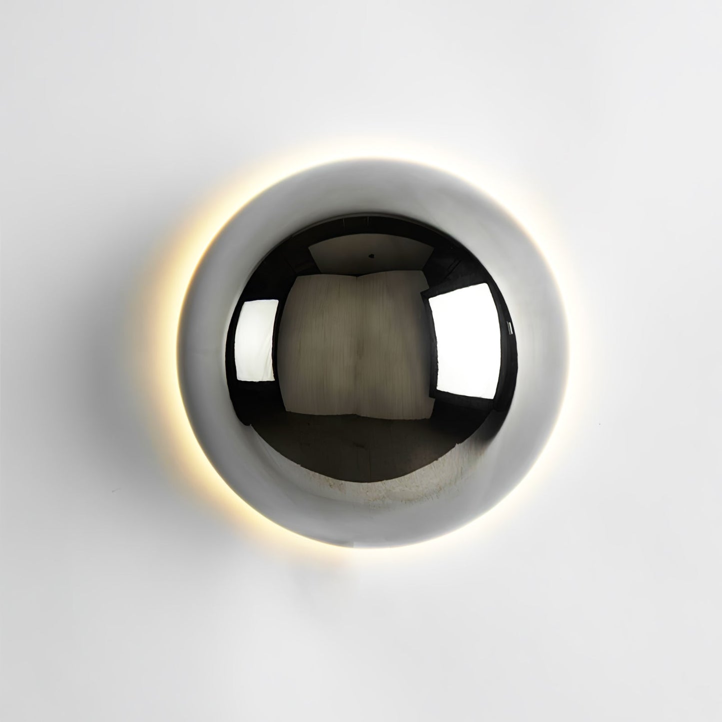 Aurum Sphere Wall Sconce | Glossy Gold Metal | Set of 2