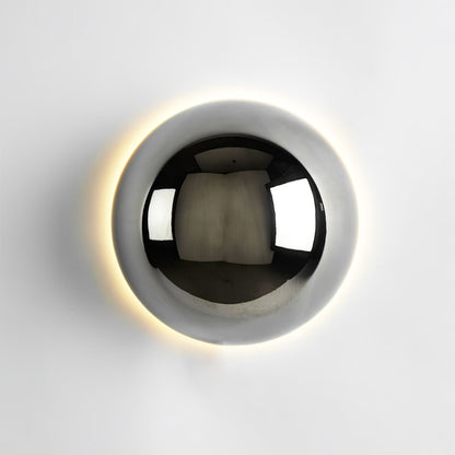 Aurum Sphere Wall Sconce | Glossy Gold Metal | Set of 2