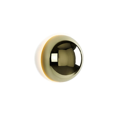 Aurum Sphere Wall Sconce | Glossy Gold Metal | Set of 2