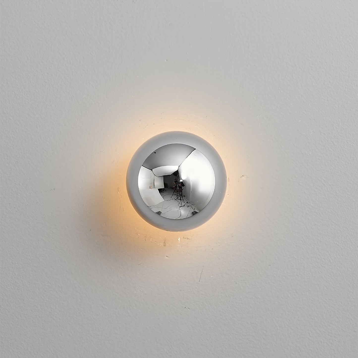 Aurum Sphere Wall Sconce | Glossy Gold Metal | Set of 2