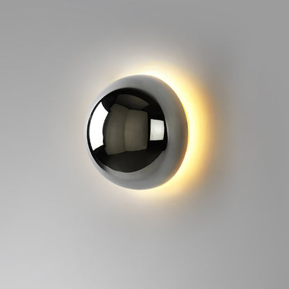 Aurum Sphere Wall Sconce | Glossy Gold Metal | Set of 2