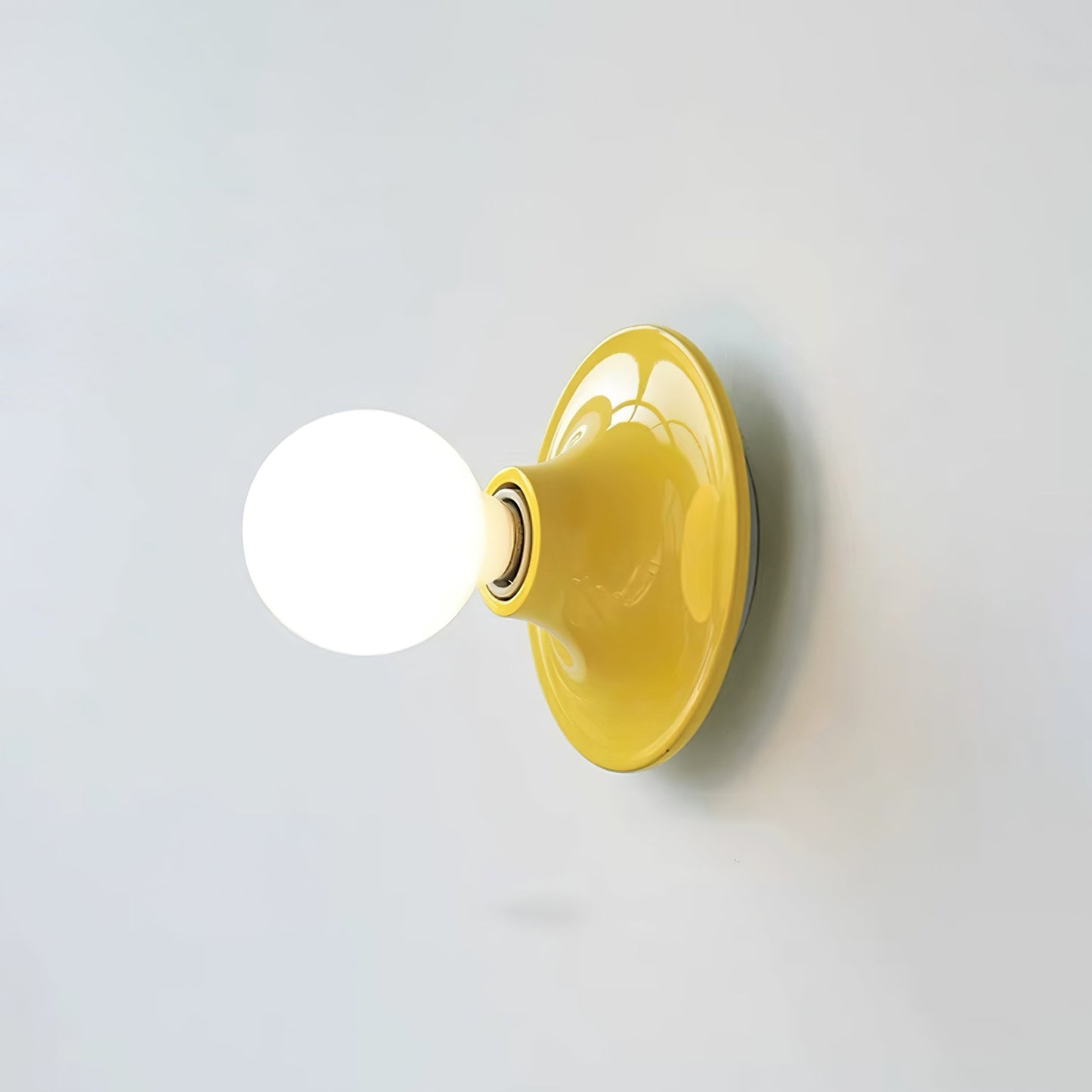 Eclipta Wall Sconce | Metal & Glass | Black, White, Gold, Yellow, Red, Nickel