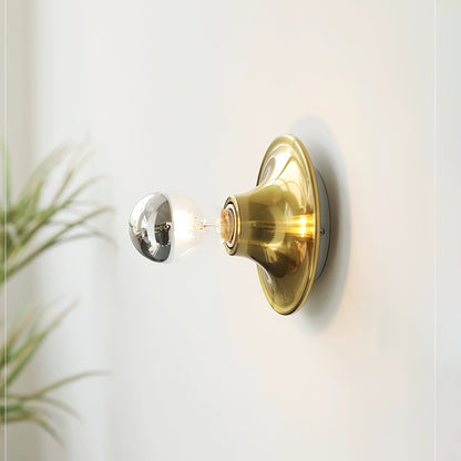 Eclipta Wall Sconce | Metal & Glass | Black, White, Gold, Yellow, Red, Nickel