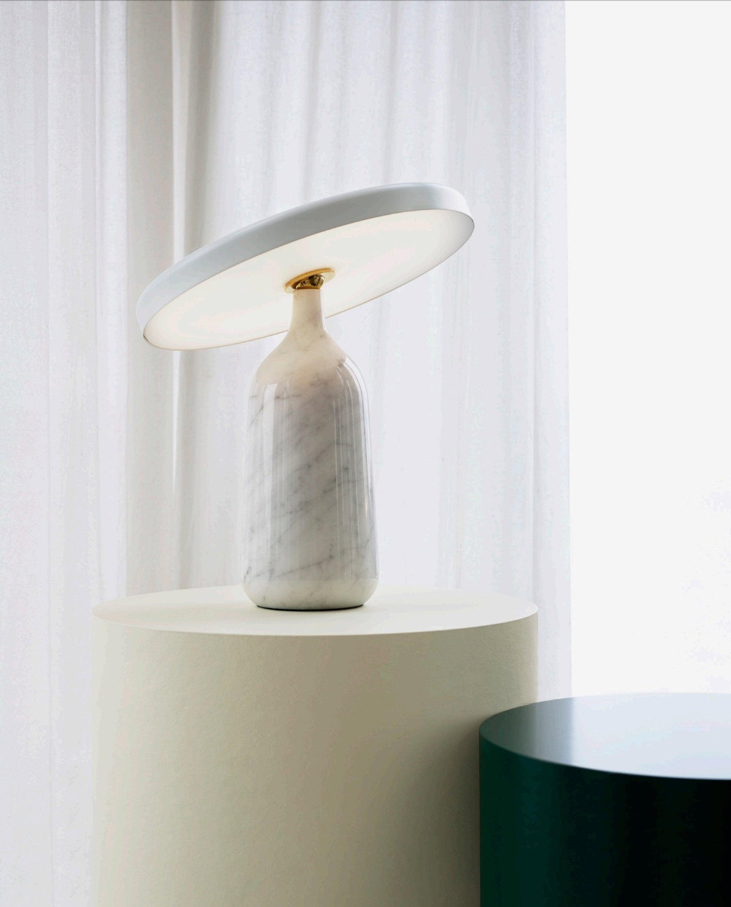 Eddy Table Lamp | Steel & Marble | Black, Grey, White