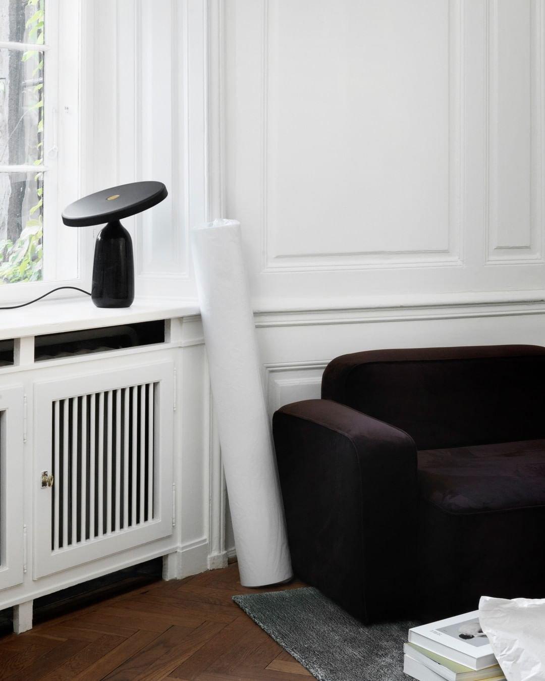 Eddy Table Lamp | Steel & Marble | Black, Grey, White