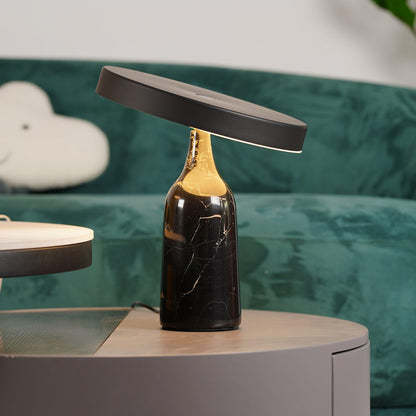 Eddy Table Lamp | Steel & Marble | Black, Grey, White