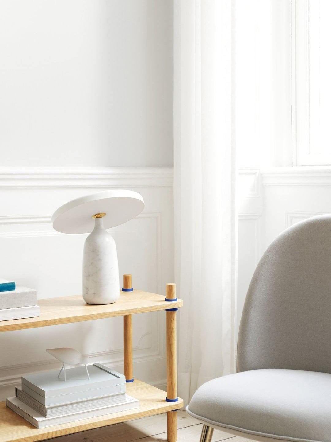 Eddy Table Lamp | Steel & Marble | Black, Grey, White