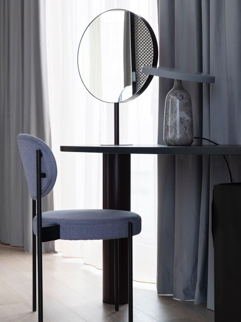 Eddy Table Lamp | Steel & Marble | Black, Grey, White
