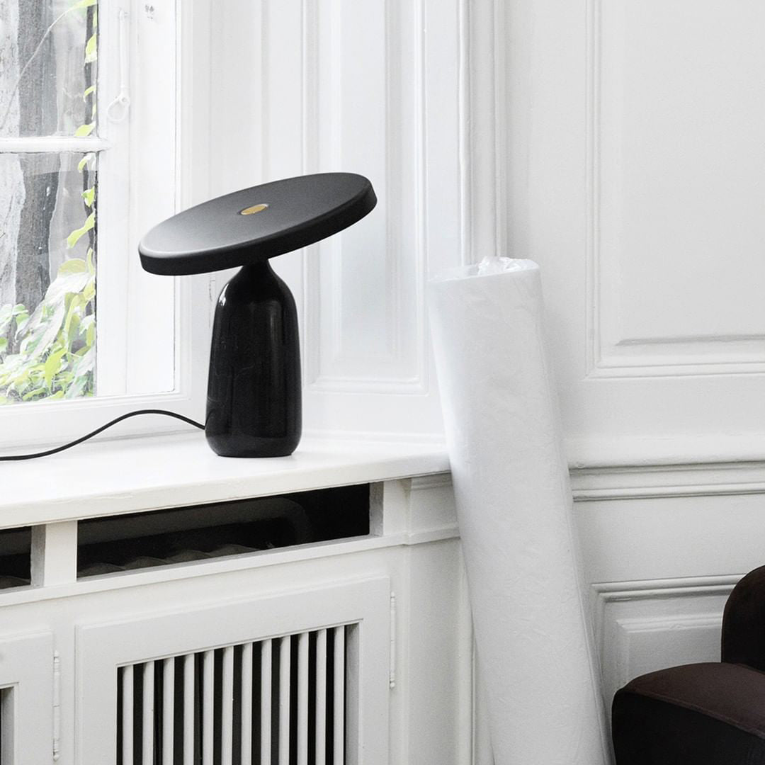 Eddy Table Lamp | Steel & Marble | Black, Grey, White