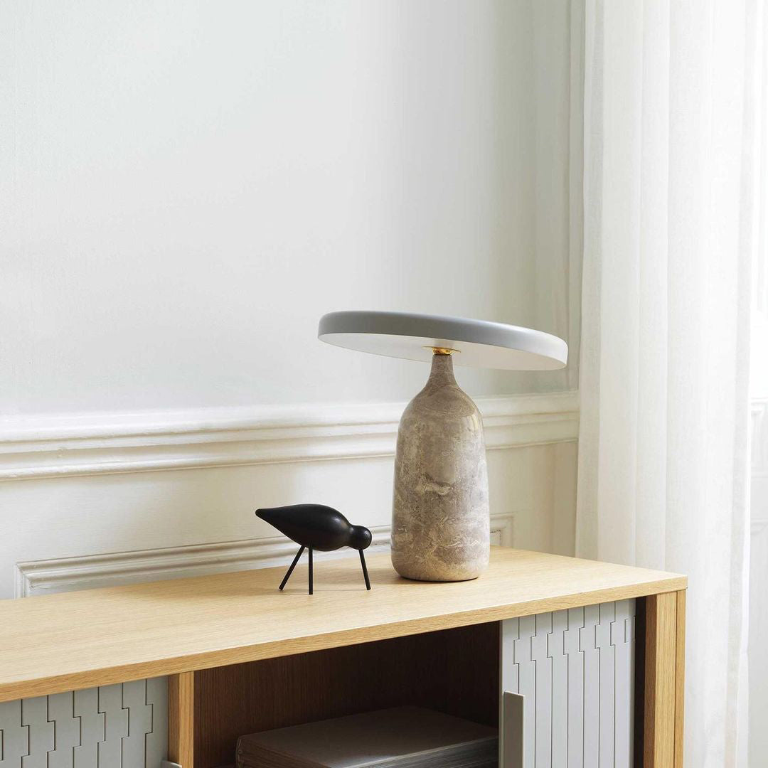 Eddy Table Lamp | Steel & Marble | Black, Grey, White