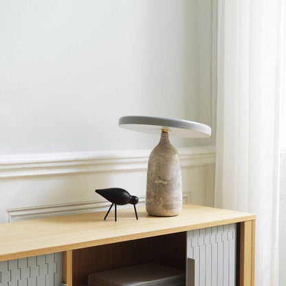 Eddy Table Lamp | Steel & Marble | Black, Grey, White