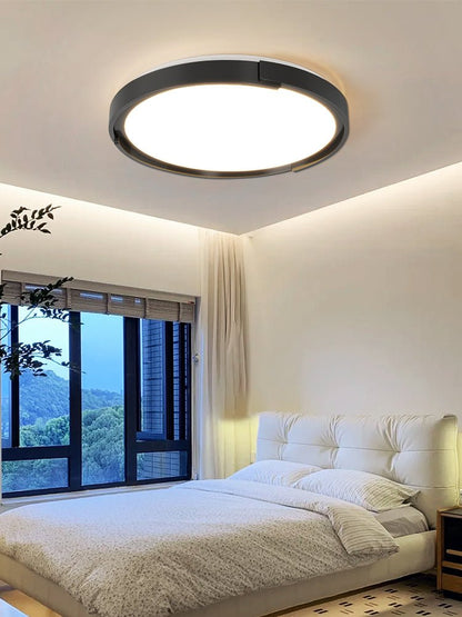 Edge Minimalist Ceiling Light | Metal & PVC | Black or White