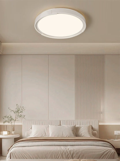 Edge Minimalist Ceiling Light | Metal & PVC | Black or White