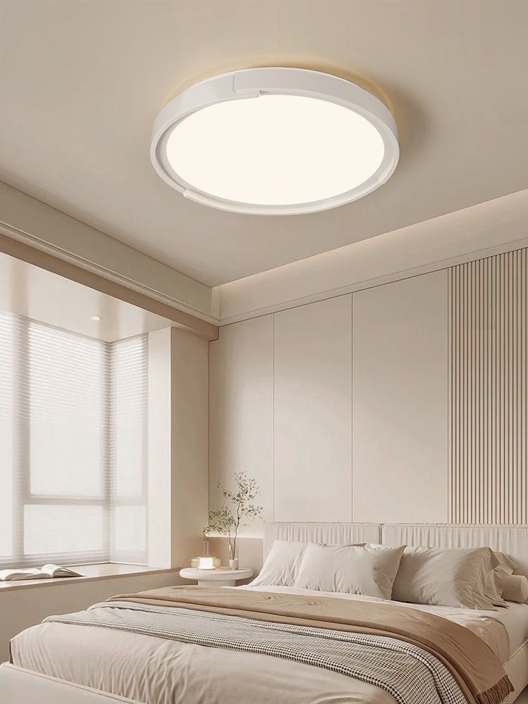 Edge Minimalist Ceiling Light | Metal & PVC | Black or White